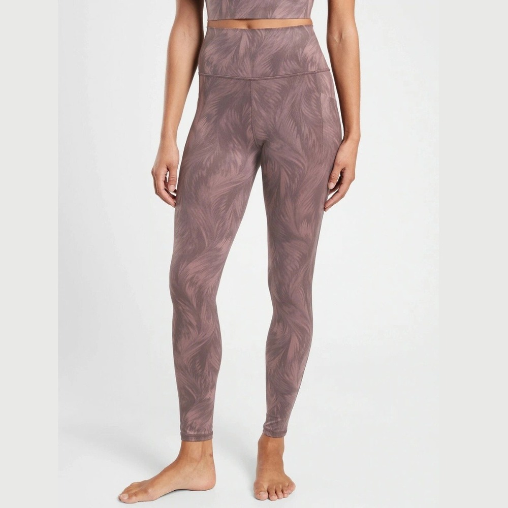 Athleta Salutation Stash Pocket II Printed Tight Women S Mauve High Rise Legging